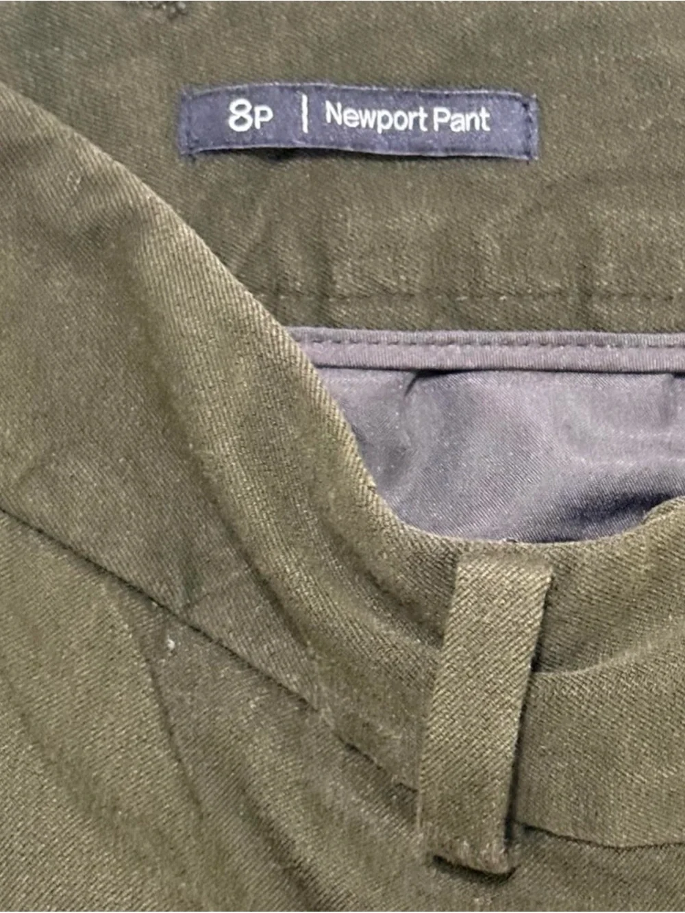 TALBOTS NEWPORT PANT — OLIVE GREEN 8P